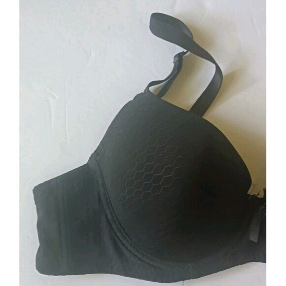 Mopas Intimates Push-up Bra Size 32B Black Diamond Pattern Underwire Padded New - Picture 5 of 7